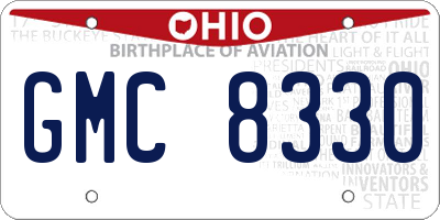 OH license plate GMC8330