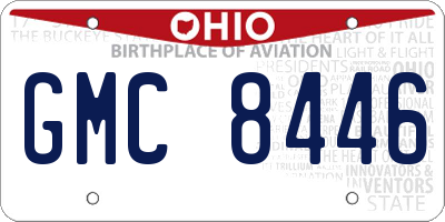 OH license plate GMC8446