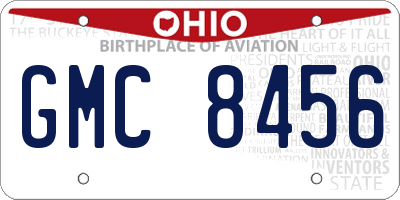 OH license plate GMC8456