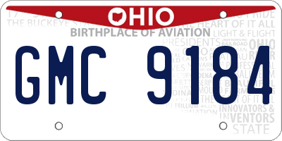 OH license plate GMC9184