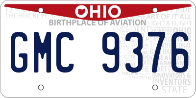 OH license plate GMC9376