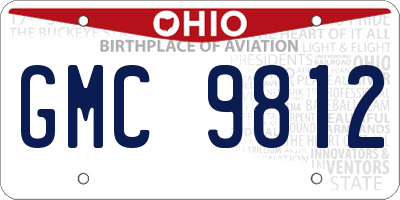 OH license plate GMC9812