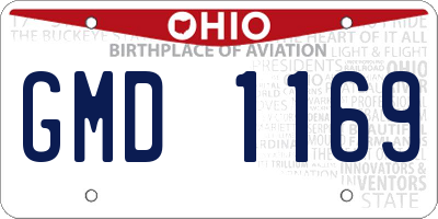 OH license plate GMD1169