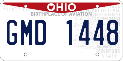 OH license plate GMD1448