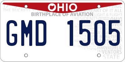 OH license plate GMD1505
