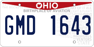 OH license plate GMD1643