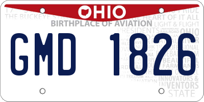 OH license plate GMD1826