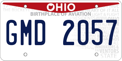 OH license plate GMD2057