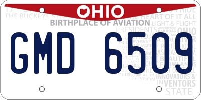 OH license plate GMD6509