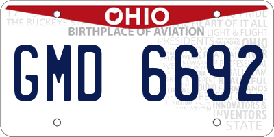 OH license plate GMD6692