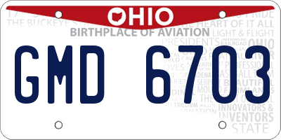OH license plate GMD6703