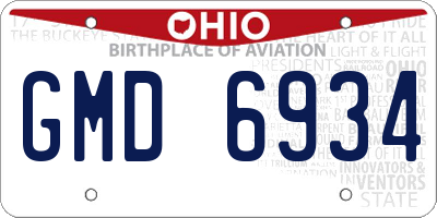 OH license plate GMD6934