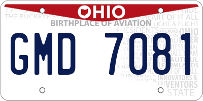OH license plate GMD7081