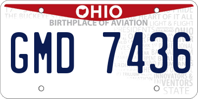 OH license plate GMD7436