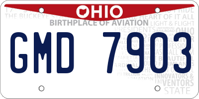 OH license plate GMD7903