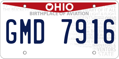 OH license plate GMD7916