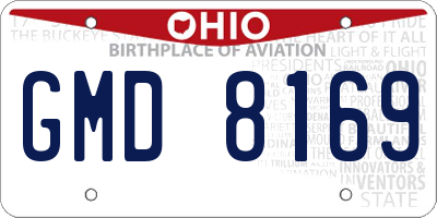 OH license plate GMD8169