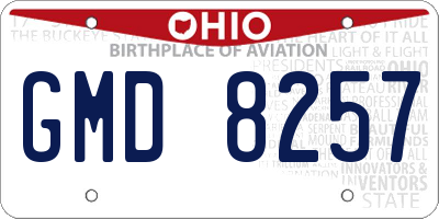 OH license plate GMD8257