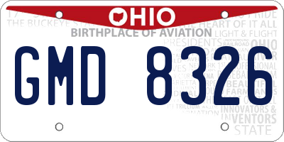 OH license plate GMD8326