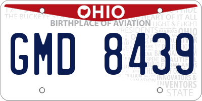 OH license plate GMD8439