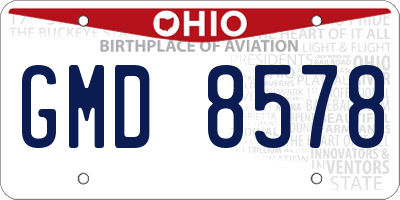 OH license plate GMD8578