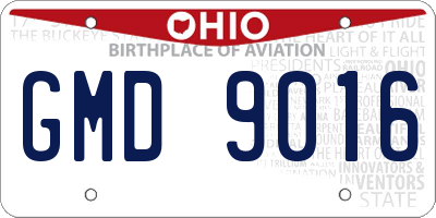 OH license plate GMD9016