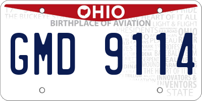 OH license plate GMD9114