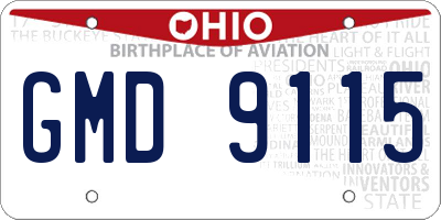 OH license plate GMD9115