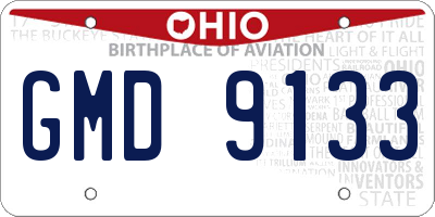 OH license plate GMD9133