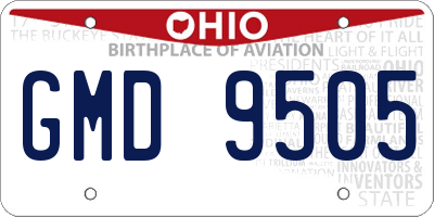 OH license plate GMD9505