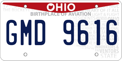 OH license plate GMD9616
