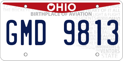 OH license plate GMD9813