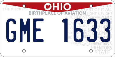OH license plate GME1633