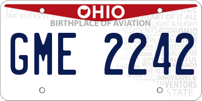 OH license plate GME2242
