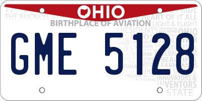 OH license plate GME5128