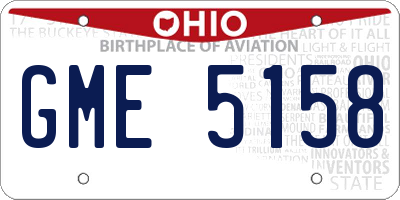 OH license plate GME5158