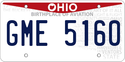 OH license plate GME5160