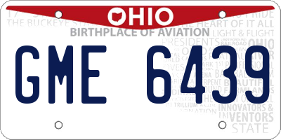 OH license plate GME6439