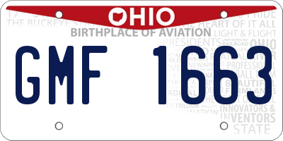 OH license plate GMF1663