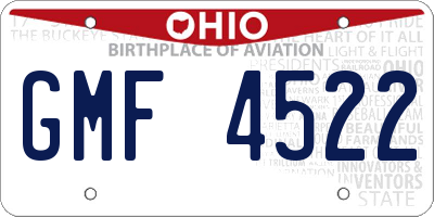 OH license plate GMF4522