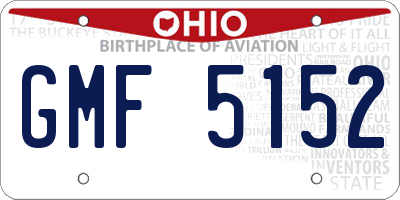 OH license plate GMF5152