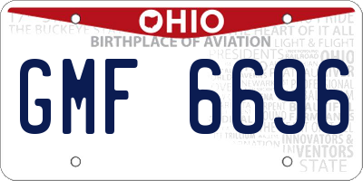 OH license plate GMF6696