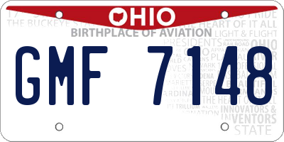 OH license plate GMF7148