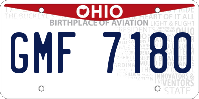 OH license plate GMF7180