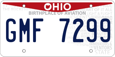 OH license plate GMF7299