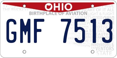 OH license plate GMF7513