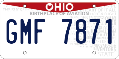 OH license plate GMF7871
