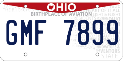 OH license plate GMF7899