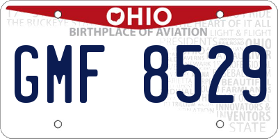 OH license plate GMF8529
