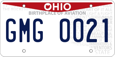 OH license plate GMG0021